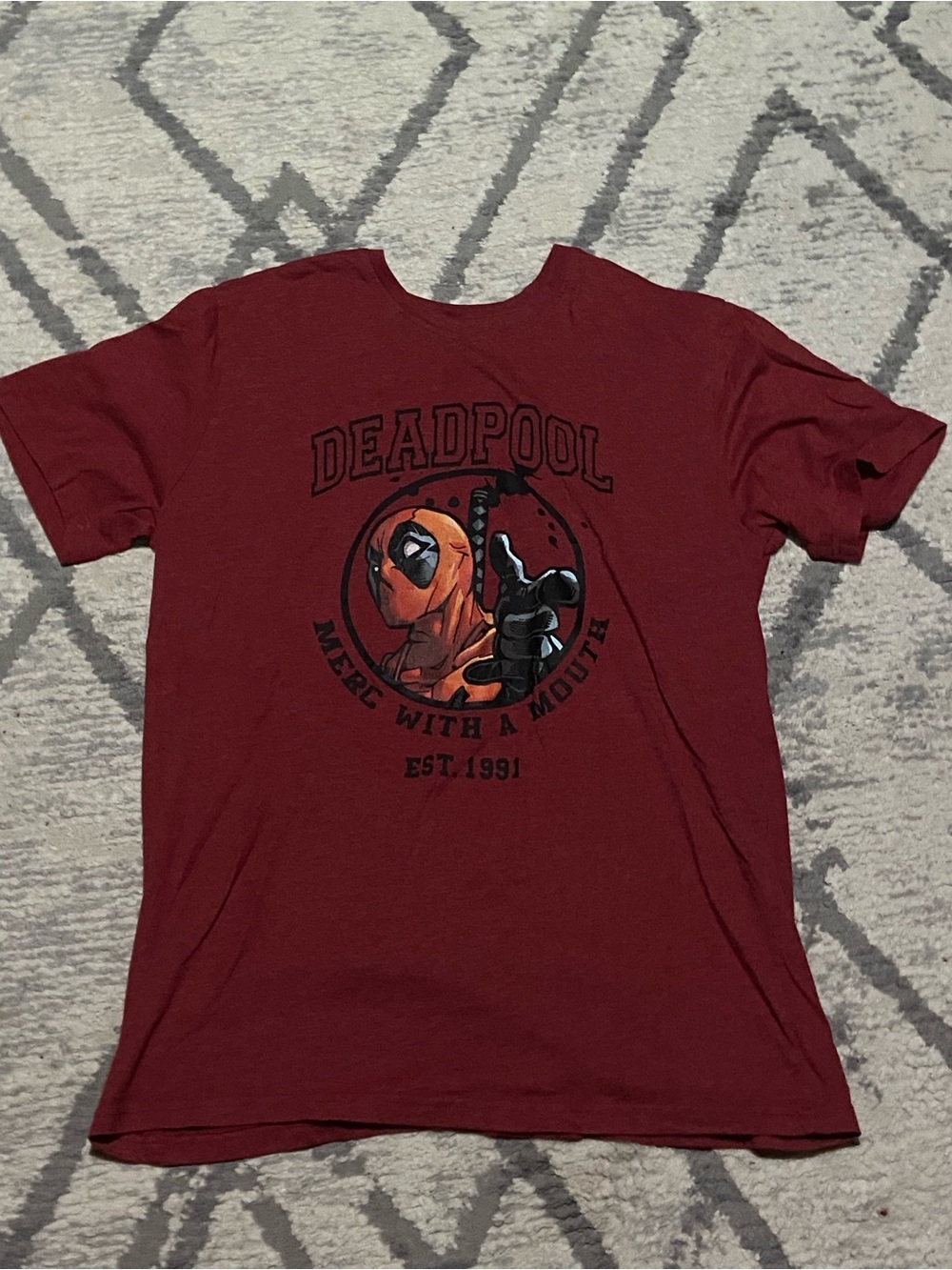 Marvel Deadpool Men's Red Graphic Tee